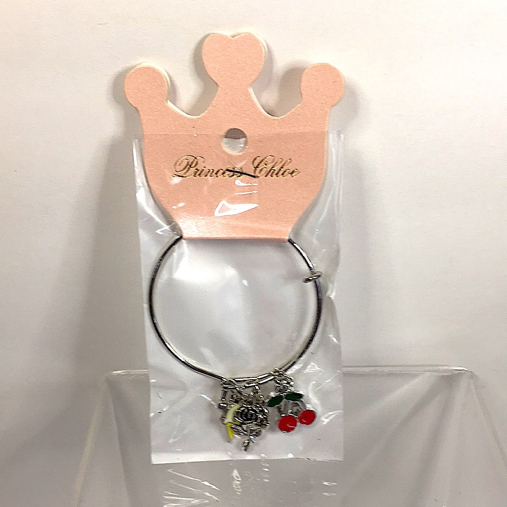 NEW PRINCESS CHLOE BABY 5 CHARM SILVER BRACELET ADJUSTABLE